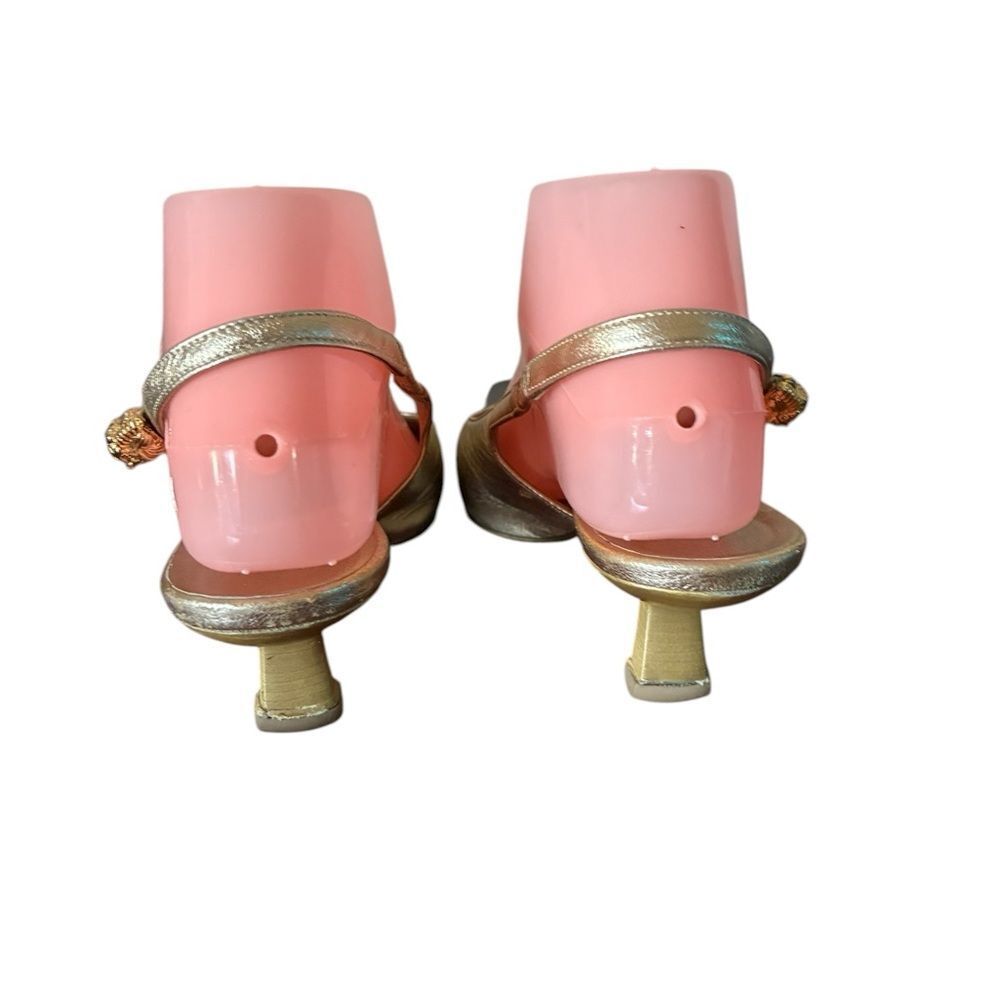 Gucci Shoes Gold and Black Heels Woman’s Size 6.5 Wide - Picture 7 of 16